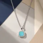 Colar Homem Prateado em aço Inoxidável