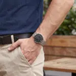 Relógio para homem Clinton Mesh, com bracelete em aço inoxidável 316L