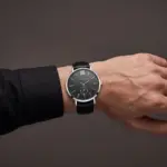 Relógio Clinton para homem com bracelete em pele preta
