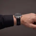 Relógio Clinton para homem com bracelete em pele preta