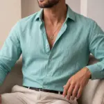 Colar para homem em aço inoxidável prateado com estrela de davi