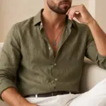 Colar para homem em aço inoxidável dourado, com pendente rosa dos ventos
