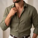 Colar para homem em aço inoxidável dourado, com pendente rosa dos ventos