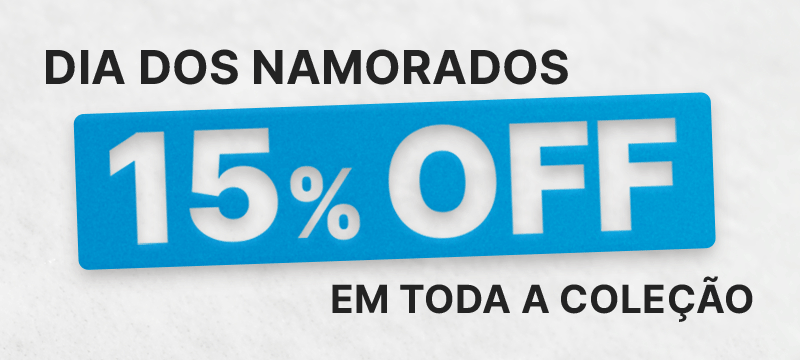 Dia dos Namorados 2026 com 15% de desconto em toda a coleção da loja da Twobrothers