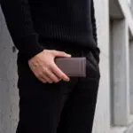 Porta-Cartões para homem modelo Chicago em pele castanha genuína