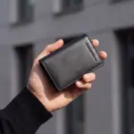 Porta-Cartões para homem modelo Chicago em pele preto genuína