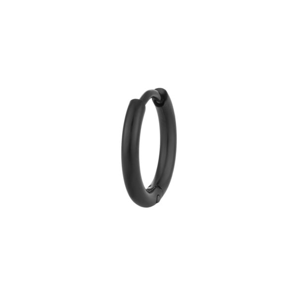 argola para homem em aço inoxidável de cor preta