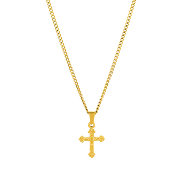 Colar Homem dourado com Cruz Columbia, para homem, produzido em aço inoxidável que não faz alergia, na categoria de moda em Portugal