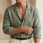 Colar para homem em aço inoxidável prateado com pendente clermont