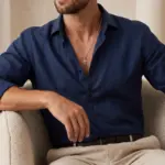 Colar para homem em aço inoxidável prateado com pendente cruz columbia