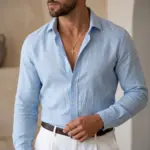 Colar para homem em aço inoxidável dourado com pendente cruz columbia