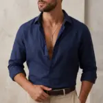 Colar para homem em aço inoxidável prateado com pendente em forma de espada