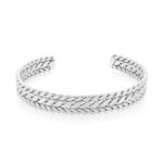 Pulseira escrava para homem Hollywood, na cor prateada, da marca Twobrothers em Portugal, com tamanho único ajustável a todos os pulsos.