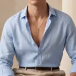 Colar para homem dourado em aço inoxidável 316L e pendente com inicial cravada