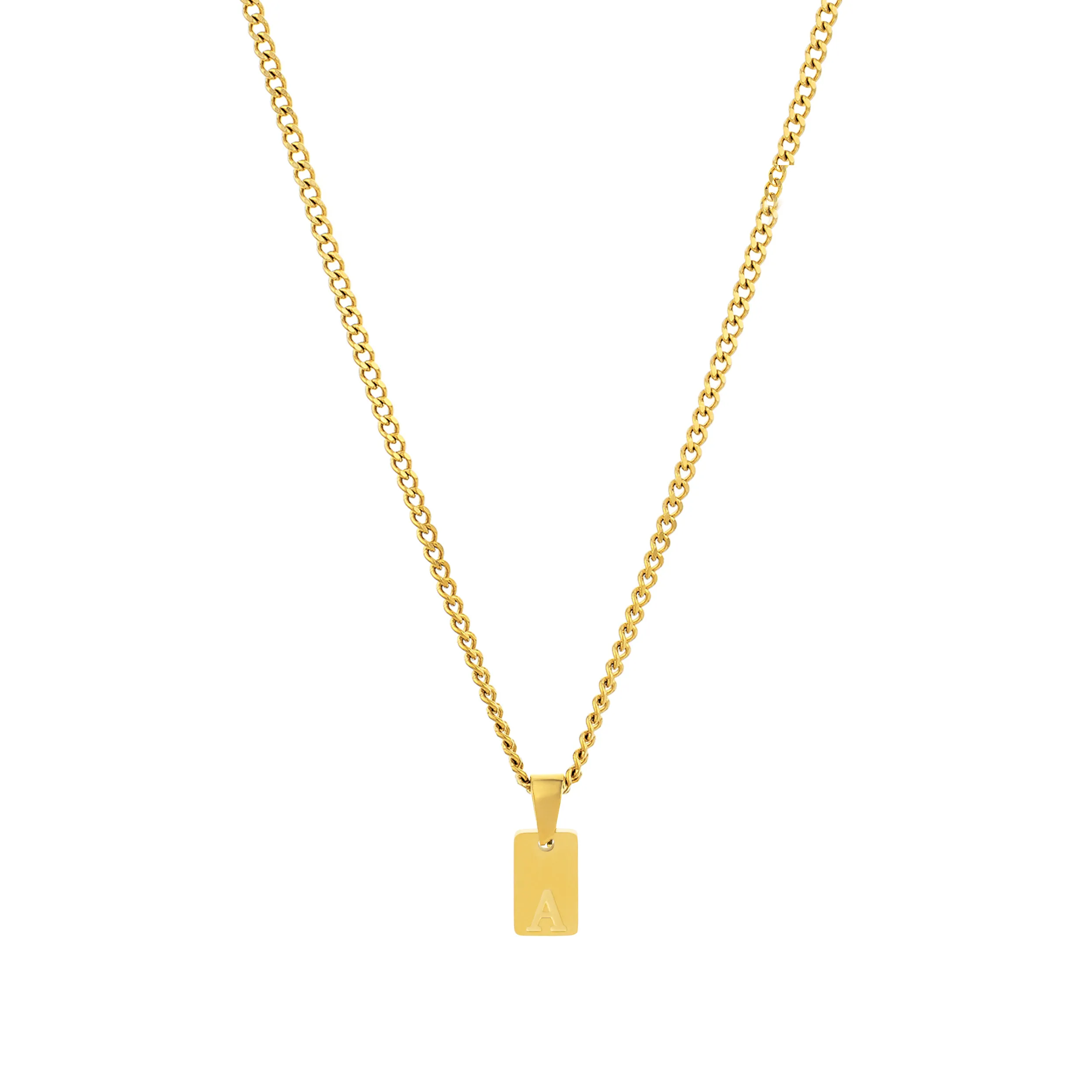 Colar Mulher Dourado Medalha com Inicial