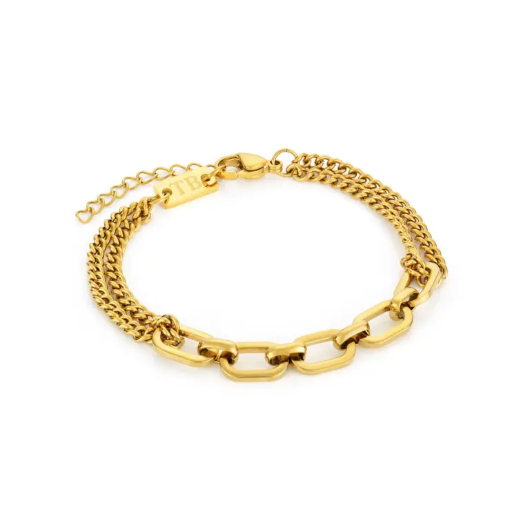 pulseira mulher dourada em aço inoxidavel amelie