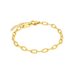 pulseira mulher dourada em aço inoxidavel anne