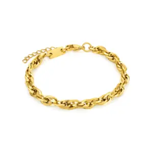 pulseira para mulher em aço inoxidavel dourado bianca