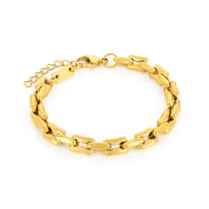 pulseira em dourada para mulher em aço inoxidavel violetta