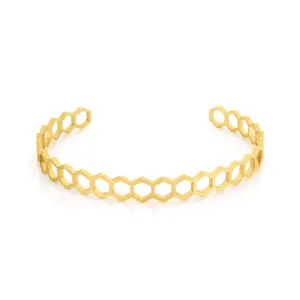 pulseira escrava para mulher em dourado nina