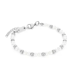 pulseira para mulher em aço inoxidavel e pedras naturais carlotta