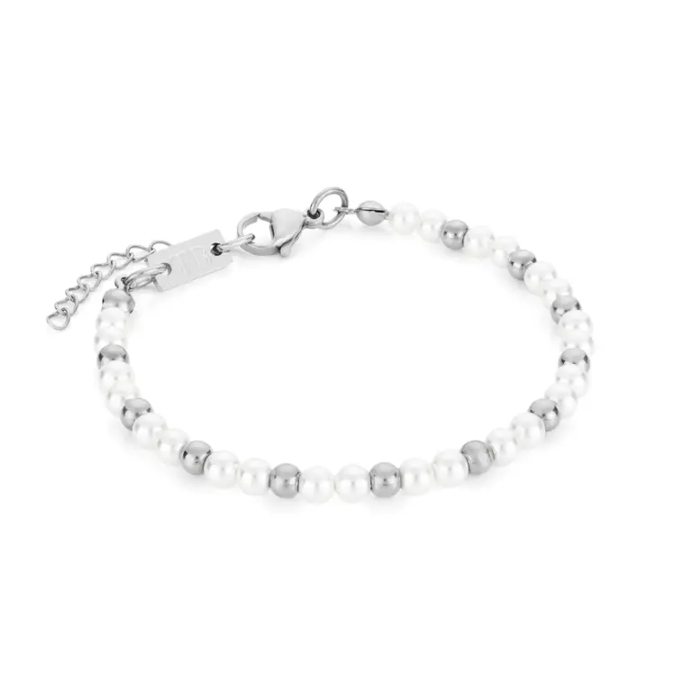 pulseira para mulher em aço inoxidavel e pedras naturais carlotta