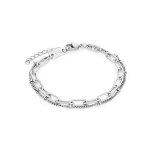 pulseira mulher dupla em aço inoxidavel monique