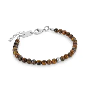 pulseira para mulher em pedra natural e acçi inoxidavel para mulher sylvie