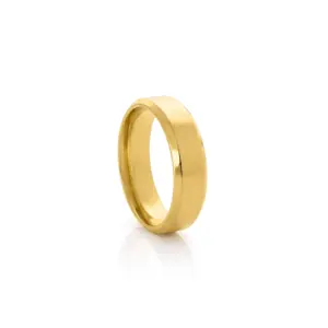 Aliança para homem em aço inoxidável. Aliança em aço dourado.
