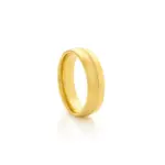 Aliança para homem em aço inoxidável. Aliança em aço dourado.