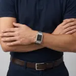 Relógio para Homem Vegas Link em aço inoxidável e bracelete com elos