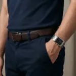 Relógio para Homem Vegas Link em aço inoxidável e bracelete com elos