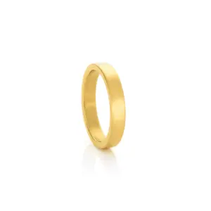 Aliança Fina para homem em aço inoxidável dourado
