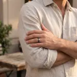 Anel Boise em aço inoxidável para homem na cor prateada