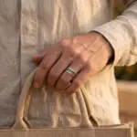 Anel Layton em aço inoxidável para homem na cor prateada