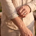 Anel Rebel em aço inoxidável para homem na cor prateado