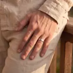Anel Rebel em aço inoxidável para homem na cor prateado