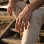 Anel Westport em aço inoxidável para homem na cor prateada