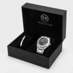 Pack relógio California e pulseira escrava fina em aço inoxidavel 316L