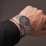 Pack relógio Copper e pulseira escrava fina em aço inoxidavel 316L