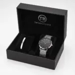 Pack relógio Niobrara e pulseira escrava fina em aço inoxidavel 316L
