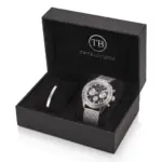 Pack Relógio Exclusive Bronx e pulseira escrava em aço inoxidável para homem
